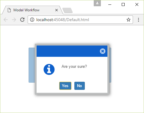 After clicking the button.